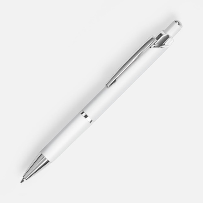 Ручка шариковая Chromos Soft Touch, белая